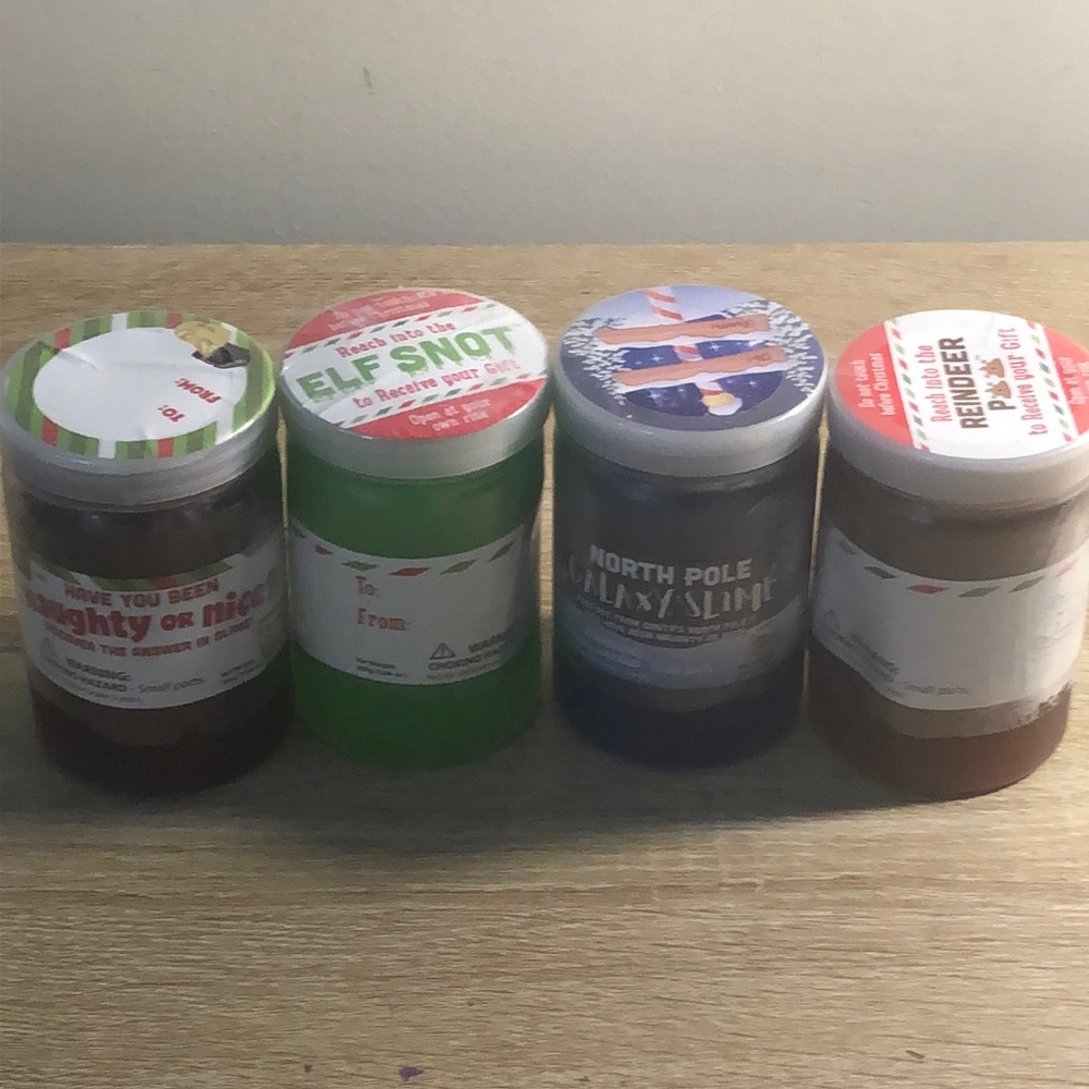 Bundle of 4 slime jars for gift cards
